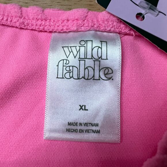 Wild Fable Women's Pink Terry Wavy Textured Bikini Bottom - Size XL - NWT - Picture 2 of 9